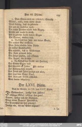 Der LXVI. Psalm.
