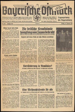 Zeitungsausschnitt; Bayerische Ostmark Nr. 295