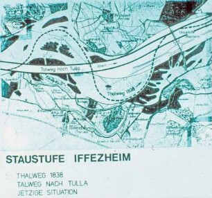 Bau der Staustufe Iffezheim/Rhein