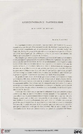 Correspondance particulière de la Gazette des Beaux-Arts