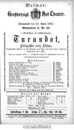 Turandot, Prinzessin von China