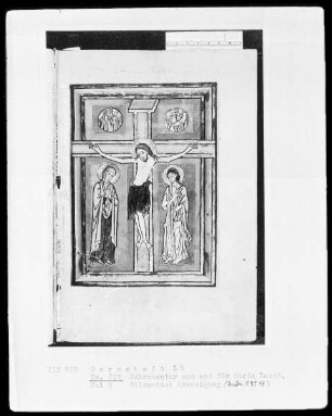 Laacher Sakramentar — Kreuzigung, Folio 9recto