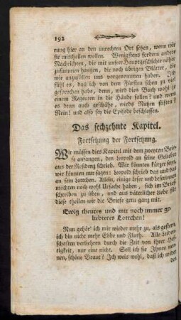 Das sechzehnte Kapitel. Fortsetzung der Fortsetzung.