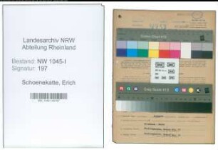 Entnazifizierung Erich Schoenekatte , geb. 25.06.1901 (Schlosser)