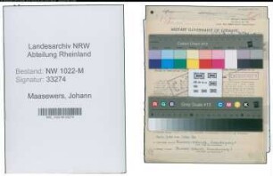 Entnazifizierung Johann Maasewers , geb. 05.01.1920 (Bahnbeamter)