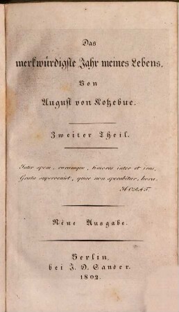 Das merkwürdigste Jahr meines Lebens, 2