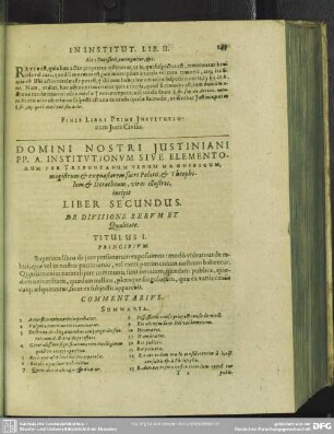 Liber Secundus, De Divisione Rerum Et Qualitate