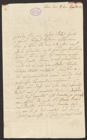 Friedrich Jacobs (1764-1847) Nachlass: Briefe von Luise Seidler an Friedrich Jacobs - BSB Jacobsiana II.2. Seidler, Luise