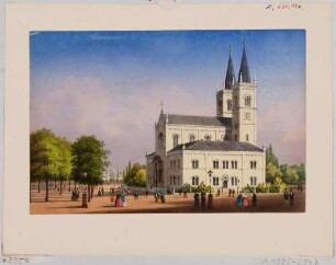 Die St. Franziskus Xaverius (Katholische Pfarrkirche) in Dresden-Neustadt südlich des Albertplatzes, Weihe 1855
