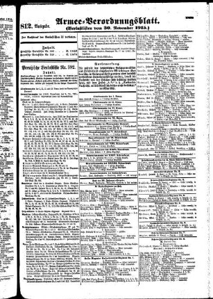 812. Ausgabe. Dienstag, 30. November 1915