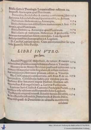 Libri In Vtroque Iure.