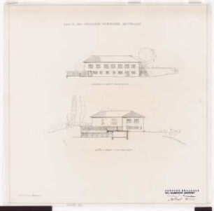 Wohnhaus Dr. Werner, Stuttgart: Ansicht Nordost, Südost 1:250