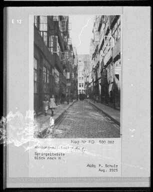 Springeltwiete : Hamburg, Springeltwiete. Blick nach Norden