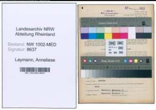 Entnazifizierung Anneliese Laymann , geb. 05.04.1915 (Krankenschw.)