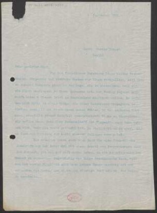 Brief an Gustav Ernest : 06.09.1910