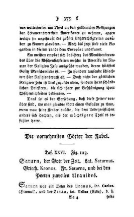 ¬Die¬ vornehmsten Götter der Fabel : Taf. XXVI, Fig. 123