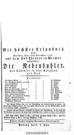 Die Nebenbuhler