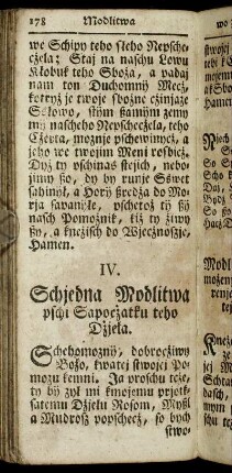 IV. Schjedna Modlitwa[...]