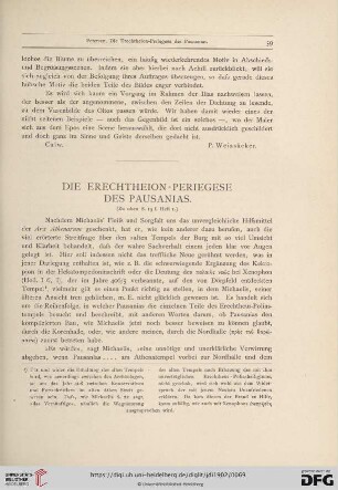 Die Erechtheion-Periegese des Pausanias
