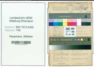 Entnazifizierung Wilhelm Hausmann , geb. 16.06.1892 (Stadtsekretaer)