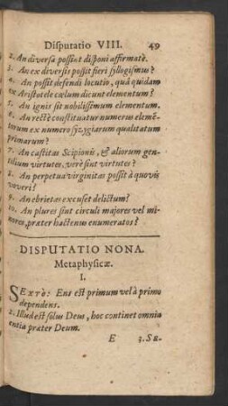 Disputatio Nona.