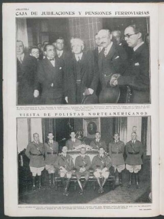 Caja de jubilaciones y pensiones ferroviarias. - Visita de polistas norteamericanos