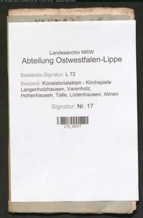 Einkünfte der Pastorei