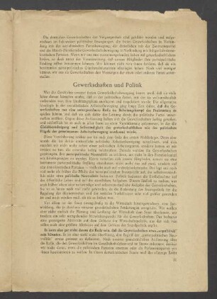 Gewerkschaften und Politik