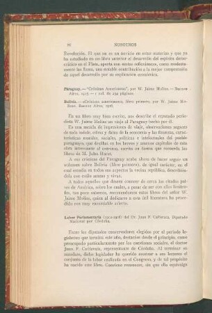 Labor Parlamentaria (1912-1916) del Dr. Juan F. Cafferata, Diputado Nacional por Córdoba