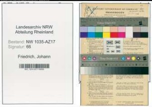 Entnazifizierung Johann Friedrich , geb. 24.10.1888 (Markenmeister)
