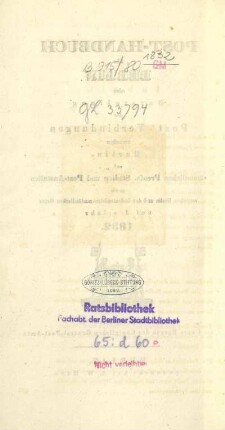 Stempel: Göritz-Lübeck-Stiftung 1882