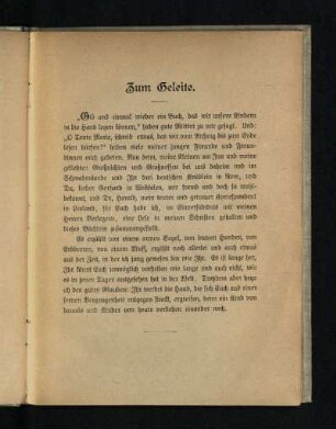 Zum Geleite