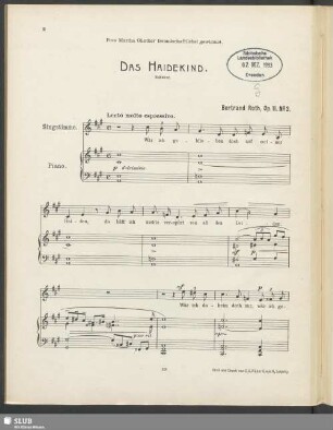 Bertrand Roth: Das Haidekind