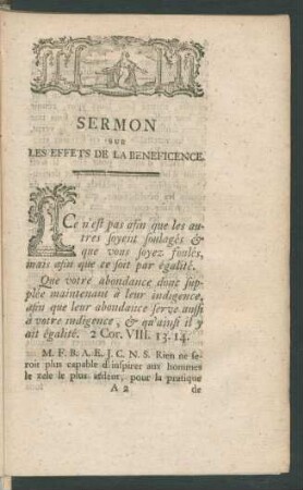 Sermon Sur Les Effets De La Beneficence