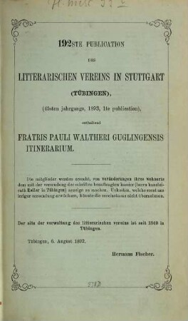 Fratris Pauli Waltheri Guglingensis itinerarium in terram sanctam et ad Sanctam Catharinam
