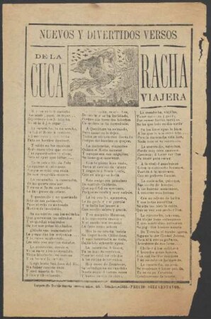 Nuevos y divertidos versos de la cucaracha viajera