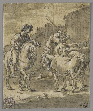 Eulenspiegel will die Hälfte der Ochsen haben, aus: "Geschichte des Till Eulenspiegel"