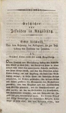 Geschichte des Kollegiums der Jesuiten in Augsburg