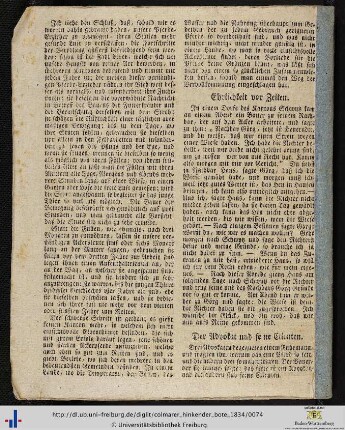Ehrlichkeit vor Zeiten.