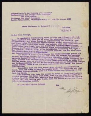 Deißmann an Kittel (10.1.1929)