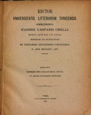 Prolegomena critica ad Aeneae Poliorcetici editionem