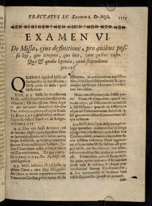 1175-1186, Quaero I. Quid est Missa vel Eucharistia ut ...