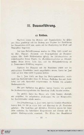 III: Bauausführung