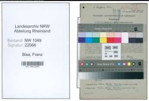 Entnazifizierung Franz Bisa , geb. 10.02.1905 (Installateur)