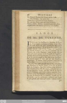 Eloge De Mr. De Turenne.
