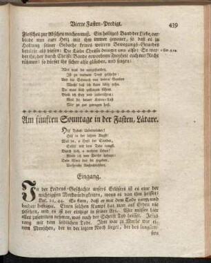 Am fünften Sonntage in der Fasten, Lätare