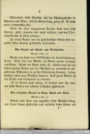 Ein Beutel mit Stahl- und Goldperlen. Muster Nr. 3