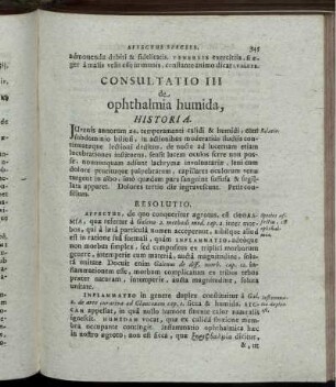 Consultatio III de ophthalmia humida
