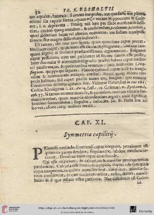 Cap. XI.: Symmetria capillitii