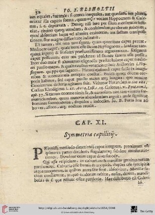 Cap. XI.: Symmetria capillitii